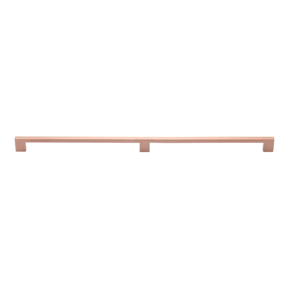 C0337 480-SRG • 480 [240x240] x 500 x 30mm • Satin Rose Gold • Heritage Brass Metro Cabinet Pull Handle